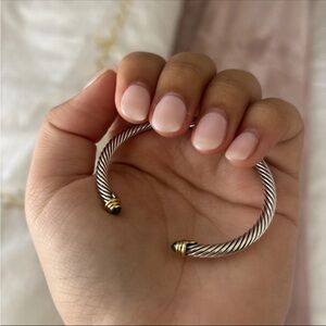 David Yurman Silver and Gold Twisted Bracelet